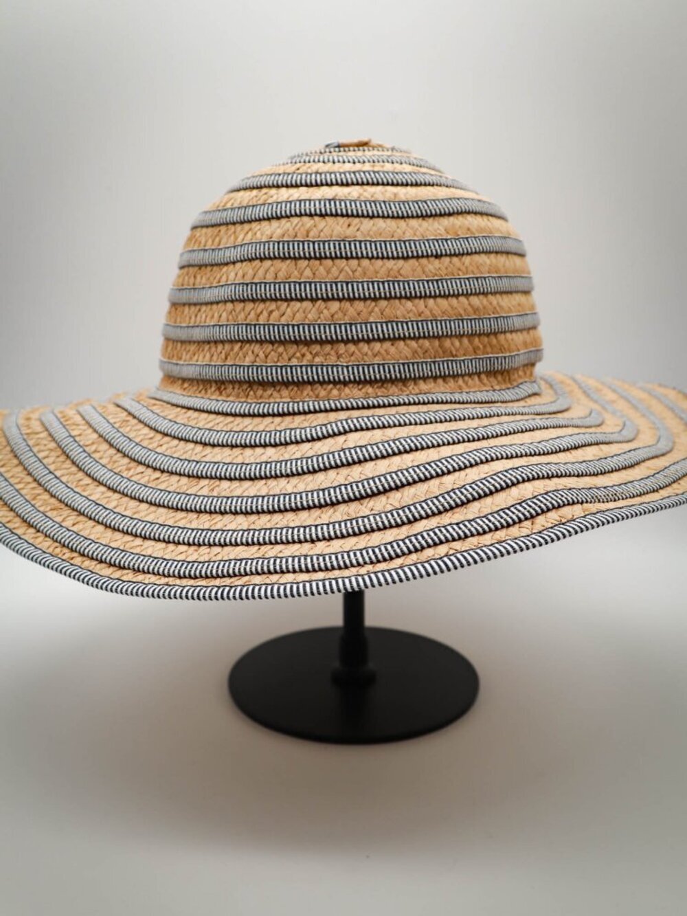 Women's Wide Brim Straw Sun Hat Floppy Beach Summer Coastal Nautical Boho Preppy